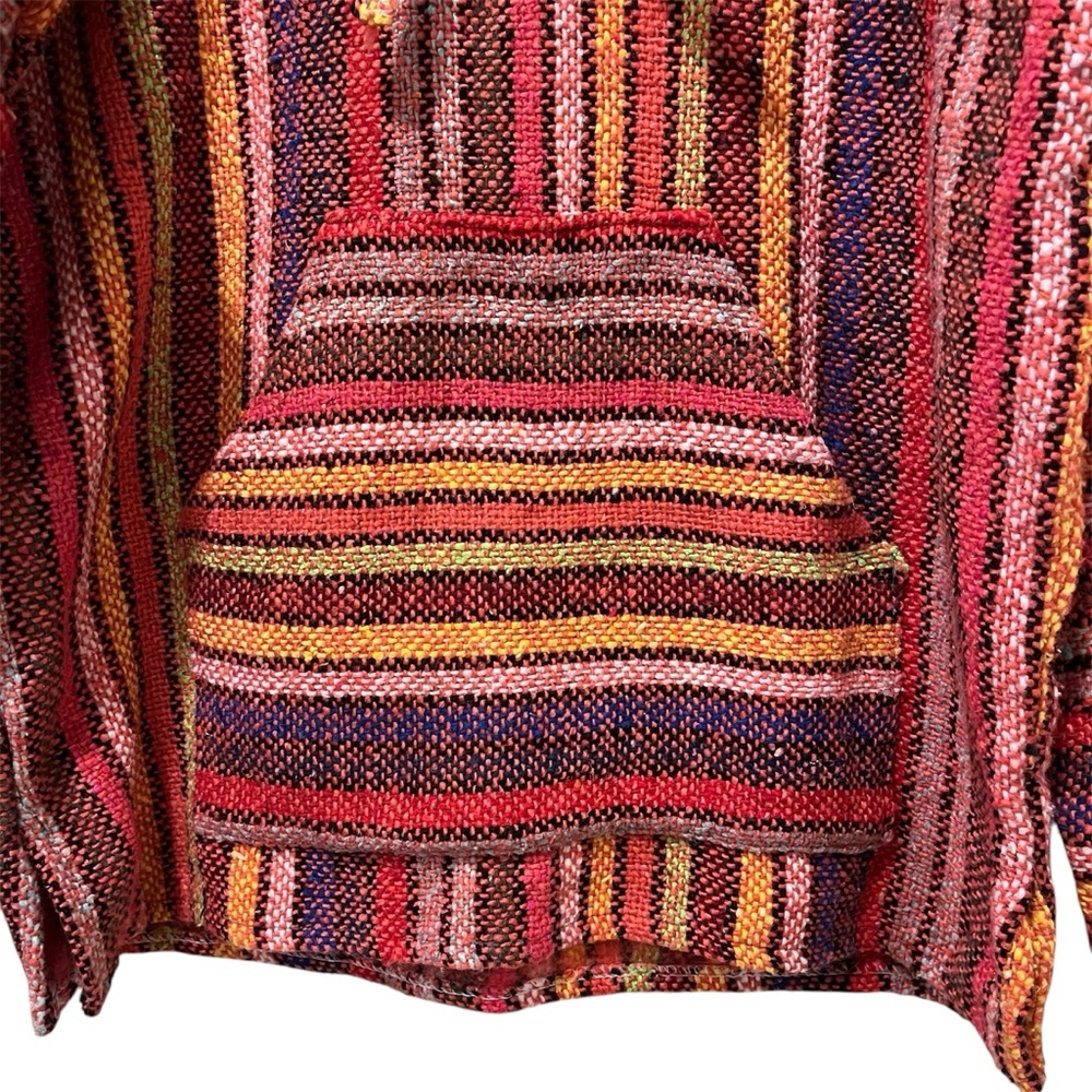 EUC Colorful Striped Baja Hoodie size Medium - Picture 7 of 8